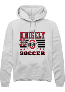 Alexis Knisely Ohio State Buckeyes Mens White NIL Striped Player Hood
