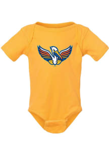 Summit Sportswear Myrtle Beach Pelicans Baby Gold Primary Copa Short Sleeve One Piece