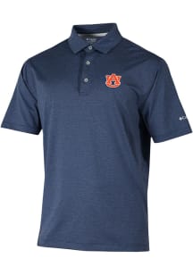 Columbia Auburn Tigers Mens Navy Blue Sand Tee Short Sleeve Polo