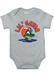Florida Gators Baby Grey Lil Gator Short Sleeve One Piece