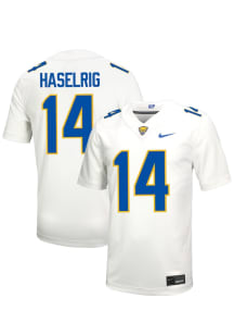 Benny Haselrig   Pitt Panthers White Football NIL Name And Number Football Jersey
