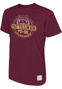 Pat Tillman Arizona State Sun Devils Maroon Football Never Stop Honoring Short Sleeve Fashion Play..