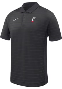 Nike Cincinnati Bearcats Mens Black Victory Stripe Short Sleeve Polo