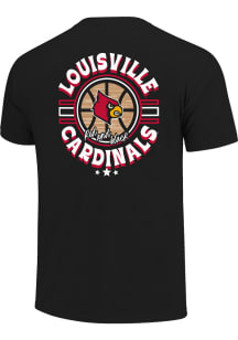 Louisville Cardinals Black Textured Court Ball Short Sleeve T Shirt