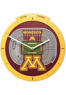 Minnesota Golden Gophers 3D Wall Clock