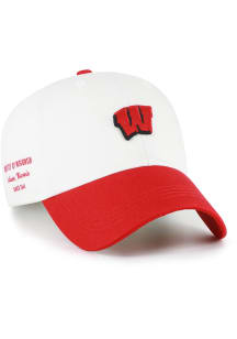 47 Wisconsin Badgers Contemporary Tonal Clean Up Adjustable Hat - White
