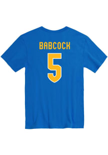 Olivia Babcock Pitt Panthers Blue Womens Volleyball Shirzee Short Sleeve Player T Shirt