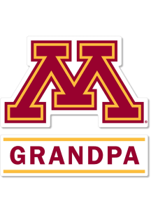 Minnesota Golden Gophers 3 Inch Grandpa Auto Decal - Maroon