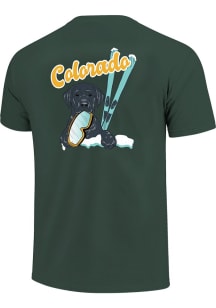 Colorado Green Ski Pup Short Sleeve Fashion T Shirt