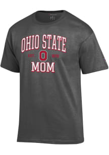 Champion Ohio State Buckeyes Charcoal EST Date Mom Jersey Short Sleeve T Shirt