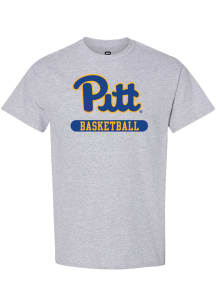 Summit Sportswear Pitt Panthers Grey Basketball Pill Short Sleeve T Shirt