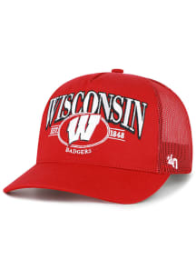 47 Wisconsin Badgers Deluxia Hitch RF Adjustable Hat - Red