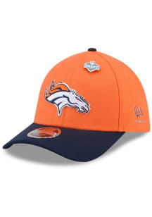 New Era Denver Broncos Mens Orange 2026 NFL Draft 39THIRTY M Crown Flex Hat