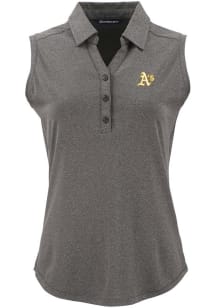Cutter and Buck Oakland Athletics Womens Black Forge Eco Polo Shirt