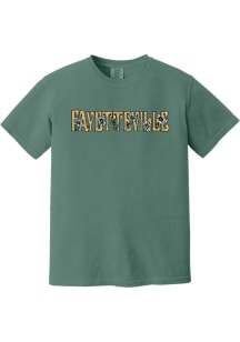 Summit Sportswear Fayetteville Green Floral Wordmark Short Sleeve Fashion T Shirt
