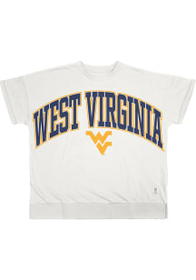 Pressbox West Virginia Mountaineers Womens Oatmeal Janise Short Sleeve T-Shirt
