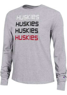 Champion Northern Illinois Huskies Womens Grey Repeat Core LS Tee
