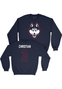 Kenji Christian UConn Huskies Mens Navy Blue NIL Legacy Player Crew