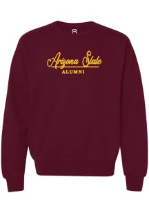 Summit Sportswear Arizona State Sun Devils Womens Maroon Alumni Crew Sweatshirt