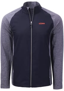 Cutter and Buck UConn Huskies Mens Navy Blue Adapt Eco Big and Tall Light Weight Jacket