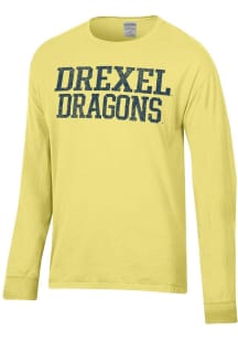 ComfortWash Drexel Dragons Yellow Stacked Garment Dyed Long Sleeve T Shirt