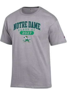 Champion Notre Dame Fighting Irish Grey Class of 2027 Jersey Short Sleeve T Shirt