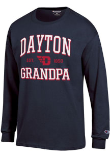 Champion Dayton Flyers Navy Blue Est. Date Grandpa Jersey Long Sleeve T Shirt