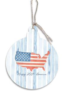 Americana America Anniversary Wood Ornament