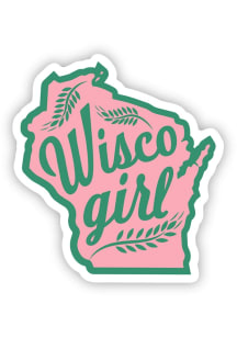 Wisconsin state outline Stickers - White