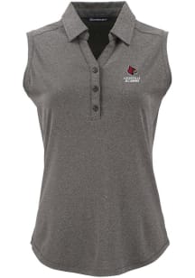 Cutter and Buck Louisville Cardinals Womens Black Alumni Forge Eco Polo Shirt