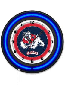 Fresno State Bulldogs 19in Neon Wall Clock