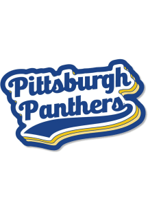 Pitt Panthers 3.5" Varsity Script Rugged Stickers - Blue