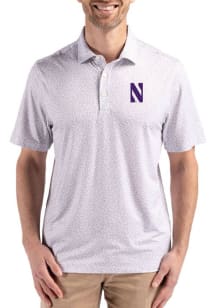 Cutter and Buck Northwestern Wildcats Anthracite Pike Flora Big and Tall Polo