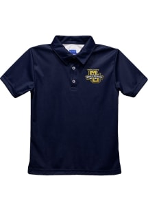 Vive La Fete Marquette Golden Eagles Youth Blue Team Short Sleeve Polo Shirt