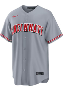 Cincinnati Reds Mens Nike Replica Road Jersey - Grey