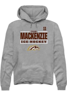 Tyler Mackenzie Western Michigan Broncos Mens Grey NIL Stacked Box Player Hood