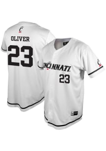Brendin Oliver  Cincinnati Bearcats Mens White NIL Baseball Jersey