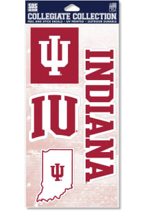 Indiana Hoosiers 4 Pack Auto Decal - Crimson