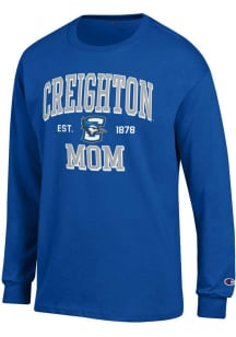 Champion Creighton Bluejays Blue EST Date Mom Jersey Long Sleeve T Shirt