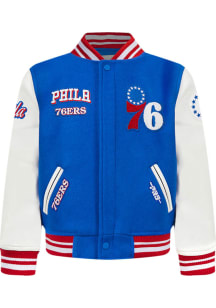 Pro Standard Philadelphia 76ers Toddler Blue Retro Classics Outerwear Light Weight Jacket