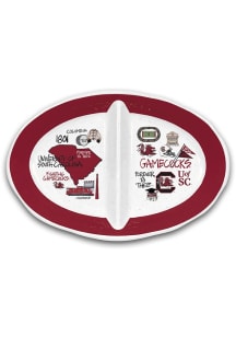 South Carolina Gamecocks Icon 2 Section Melamine Serving Tray