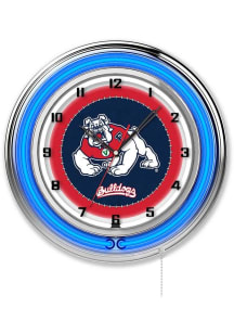 Fresno State Bulldogs 19in Neon Wall Clock