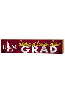 KH Sports Fan Louisiana-Monroe Warhawks Grad graduation graphic Sign - Maroon