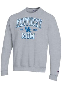Champion Kentucky Wildcats Mens Grey EST Date Mom Powerblend Long Sleeve Crew Sweatshirt