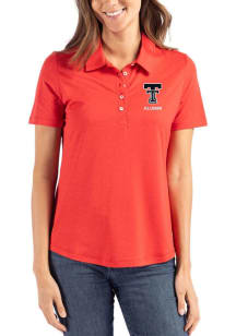 Cutter and Buck Texas Tech Red Raiders Womens Red Coastline Eco Short Sleeve Polo Shirt