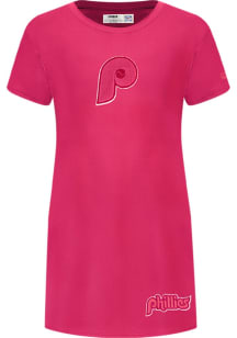 Pro Standard Philadelphia Phillies Toddler Girls Pink Classic Triple Pink Short Sleeve Dress