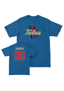 Tatum Sanders Tulsa Golden Hurricane Youth Blue NIL Legacy Player Tee