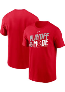 Nike Ohio State Buckeyes Red 2025 CFP Playoff Mode Short Sleeve T Shirt