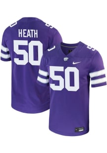 Brock Heath  Nike K-State Wildcats Purple Football NIL Game Football Jersey