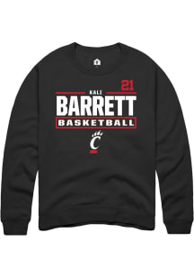 Kali Barrett Cincinnati Bearcats Mens Black NIL Stacked Box Player Crew